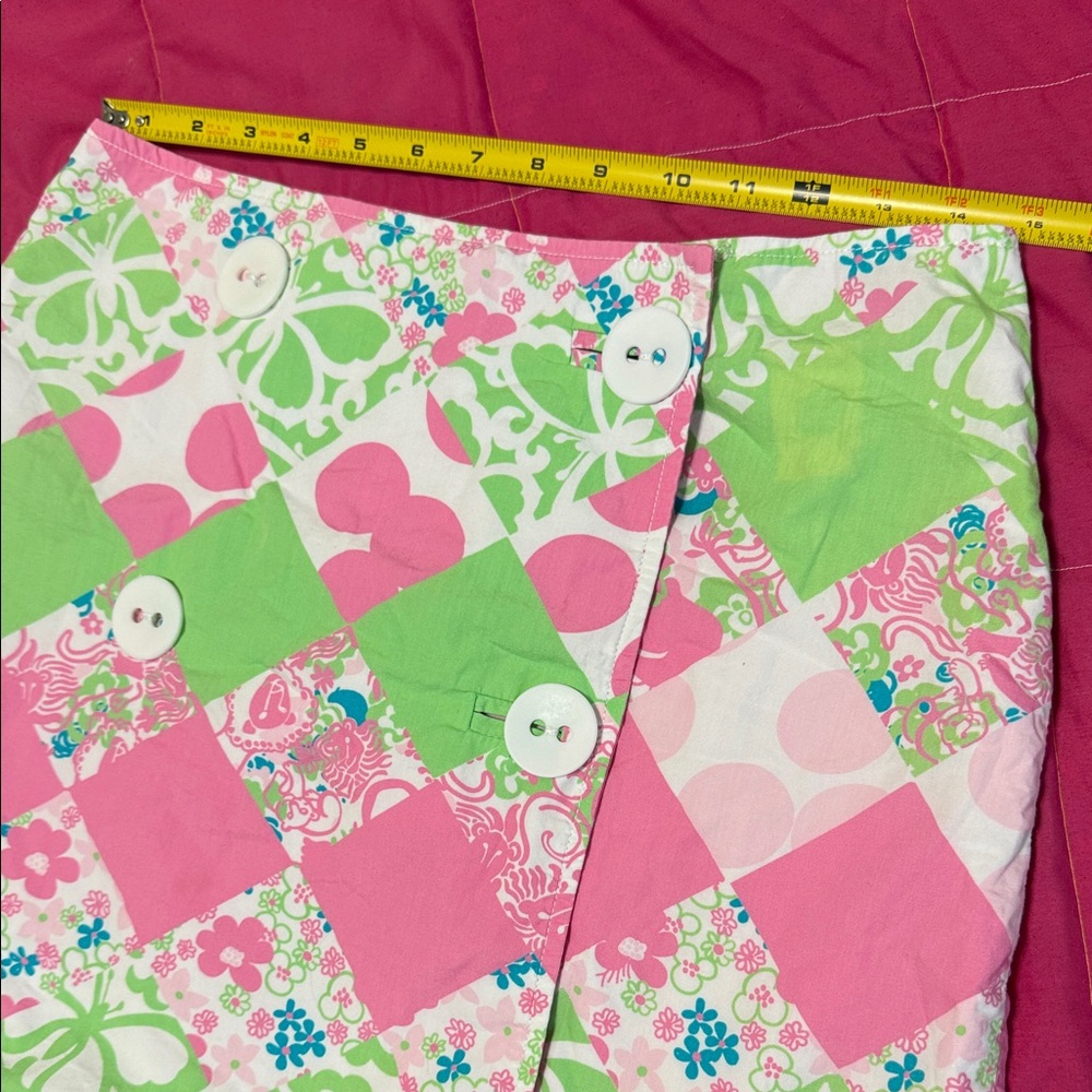 Lilly Pulitzer Pink Patchwork Reversible Wrap Sty… - image 8